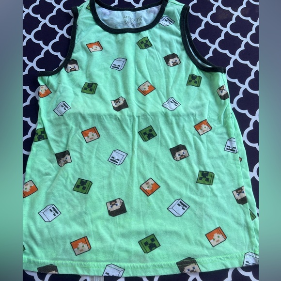 Jumping Beans Nintendo Super Mario and Minecraft Gammer boys tank tops 2 cotton - Picture 2 of 5